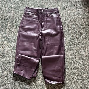 Purple Faux Leather Pants express size 0r